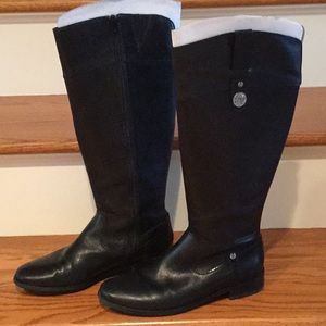 Anne Klein black leather riding boots size 6 1/2